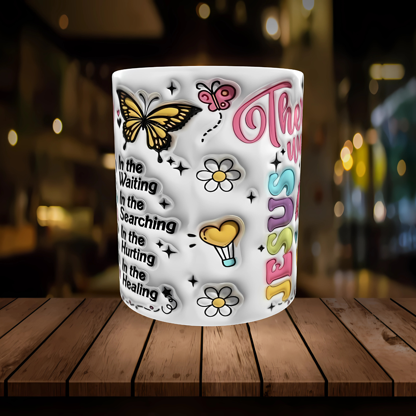 Purpose in the Waiting – Inspirational Butterfly Mug