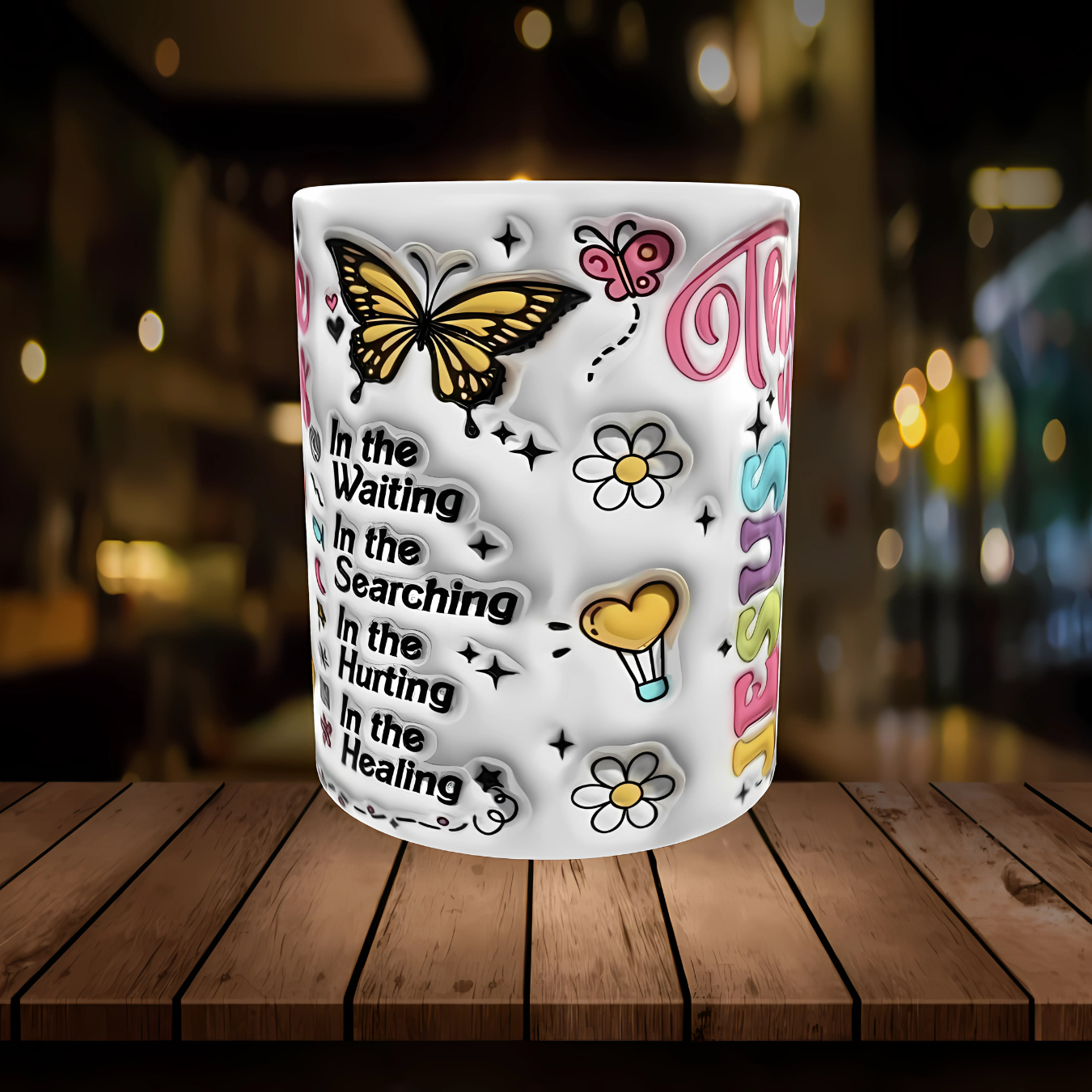 Purpose in the Waiting – Inspirational Butterfly Mug