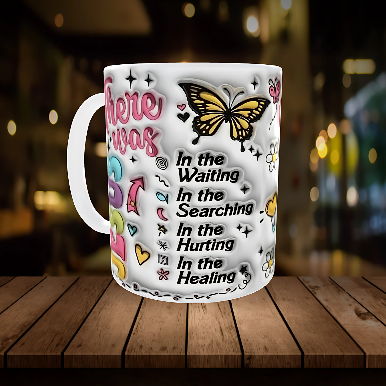 Purpose in the Waiting – Inspirational Butterfly Mug
