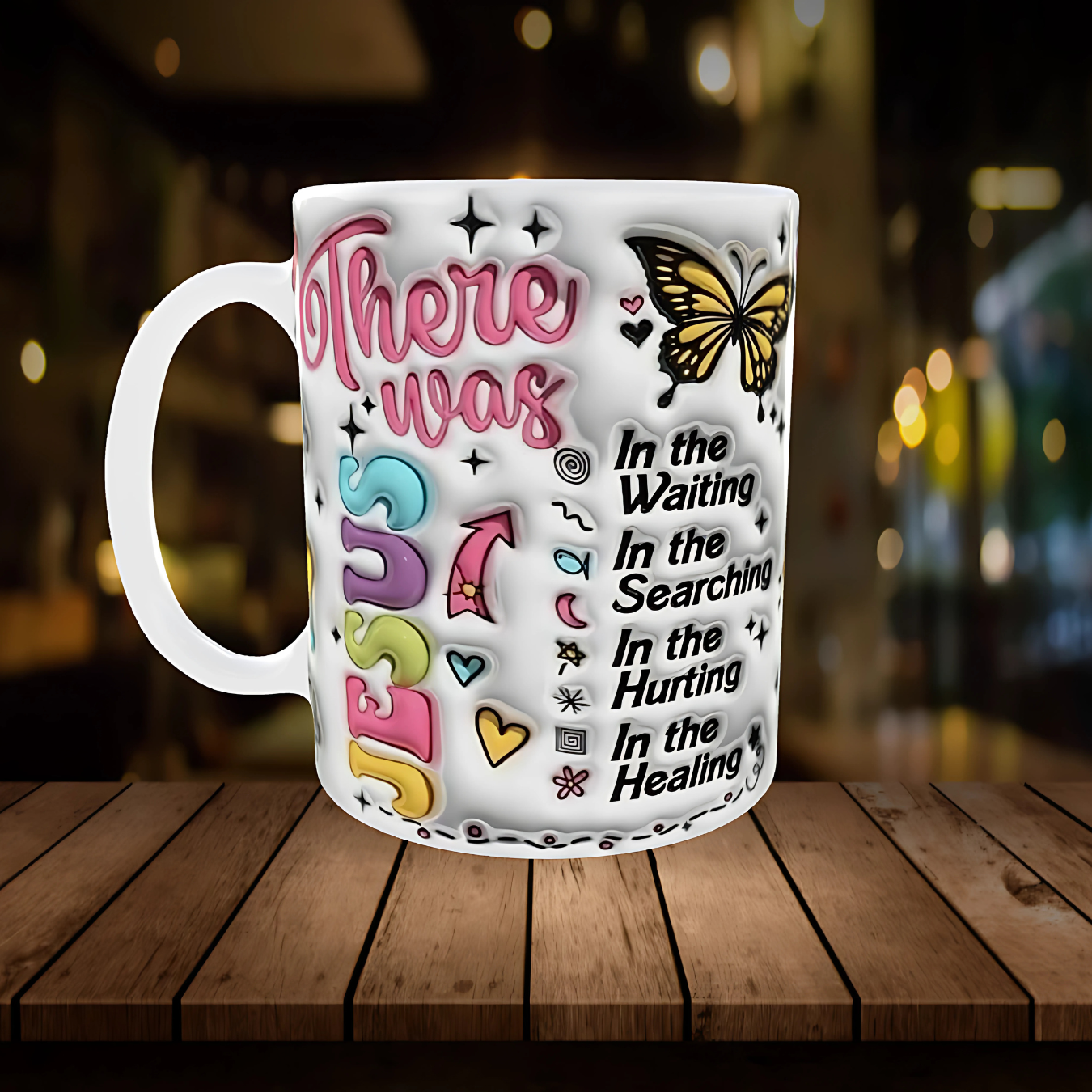 Purpose in the Waiting – Inspirational Butterfly Mug