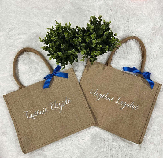 Personalized Burlap Gift Bags
