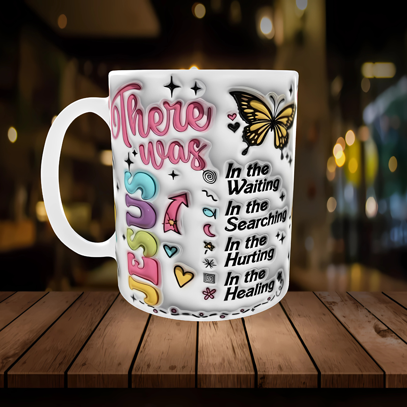 Purpose in the Waiting – Inspirational Butterfly Mug