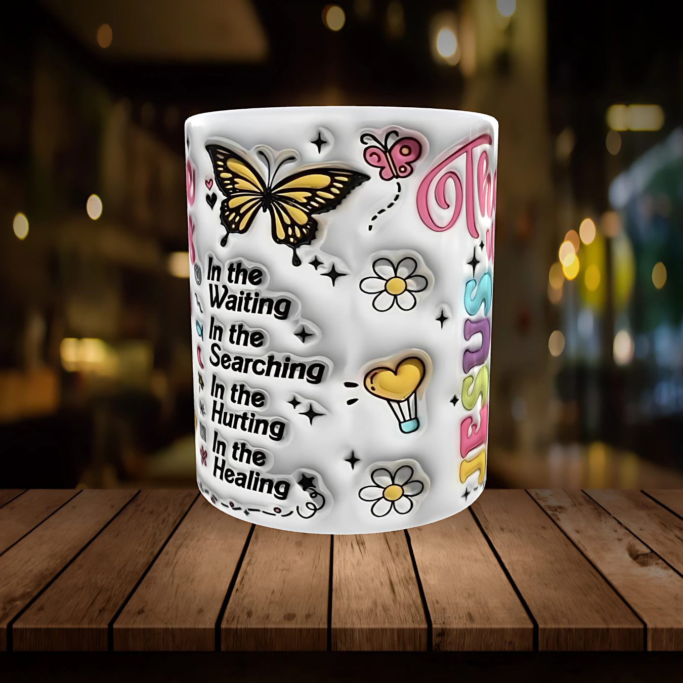 Purpose in the Waiting – Inspirational Butterfly Mug