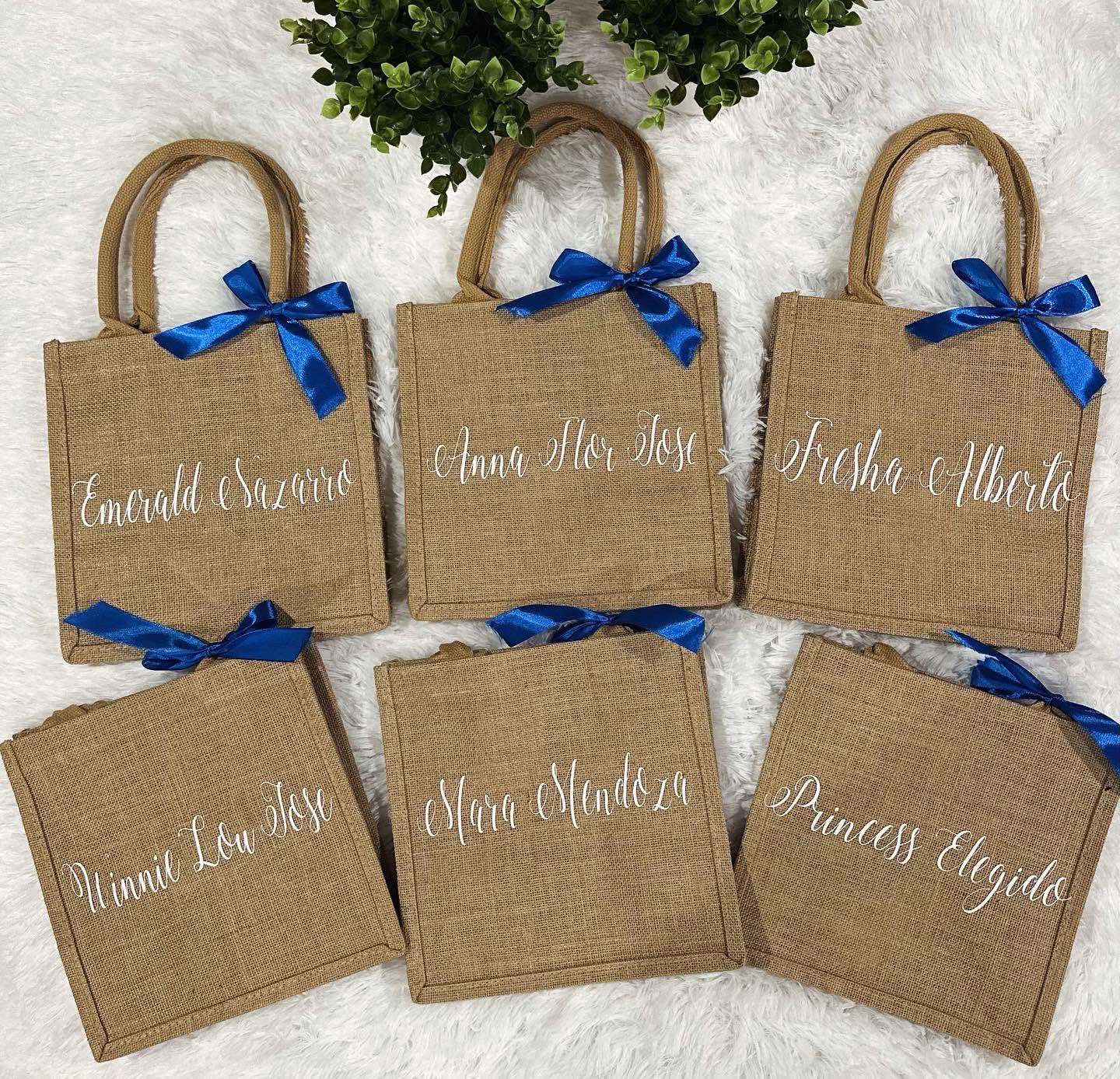Personalized Burlap Gift Bags