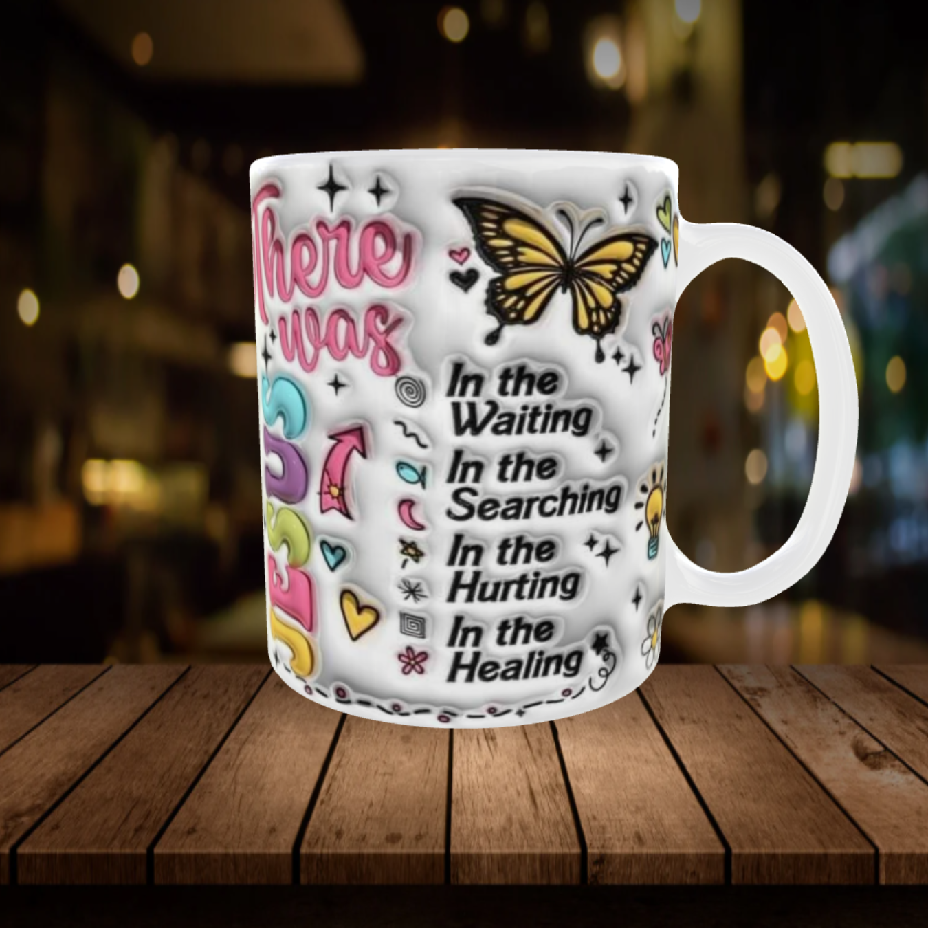 Purpose in the Waiting – Inspirational Butterfly Mug