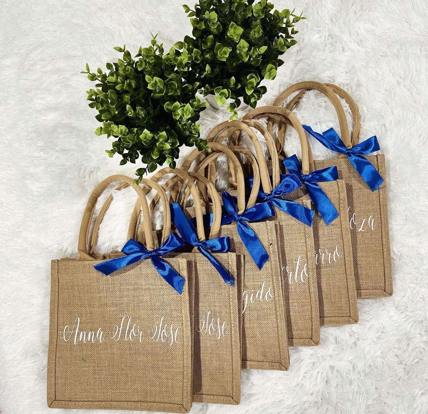Personalized Burlap Gift Bags