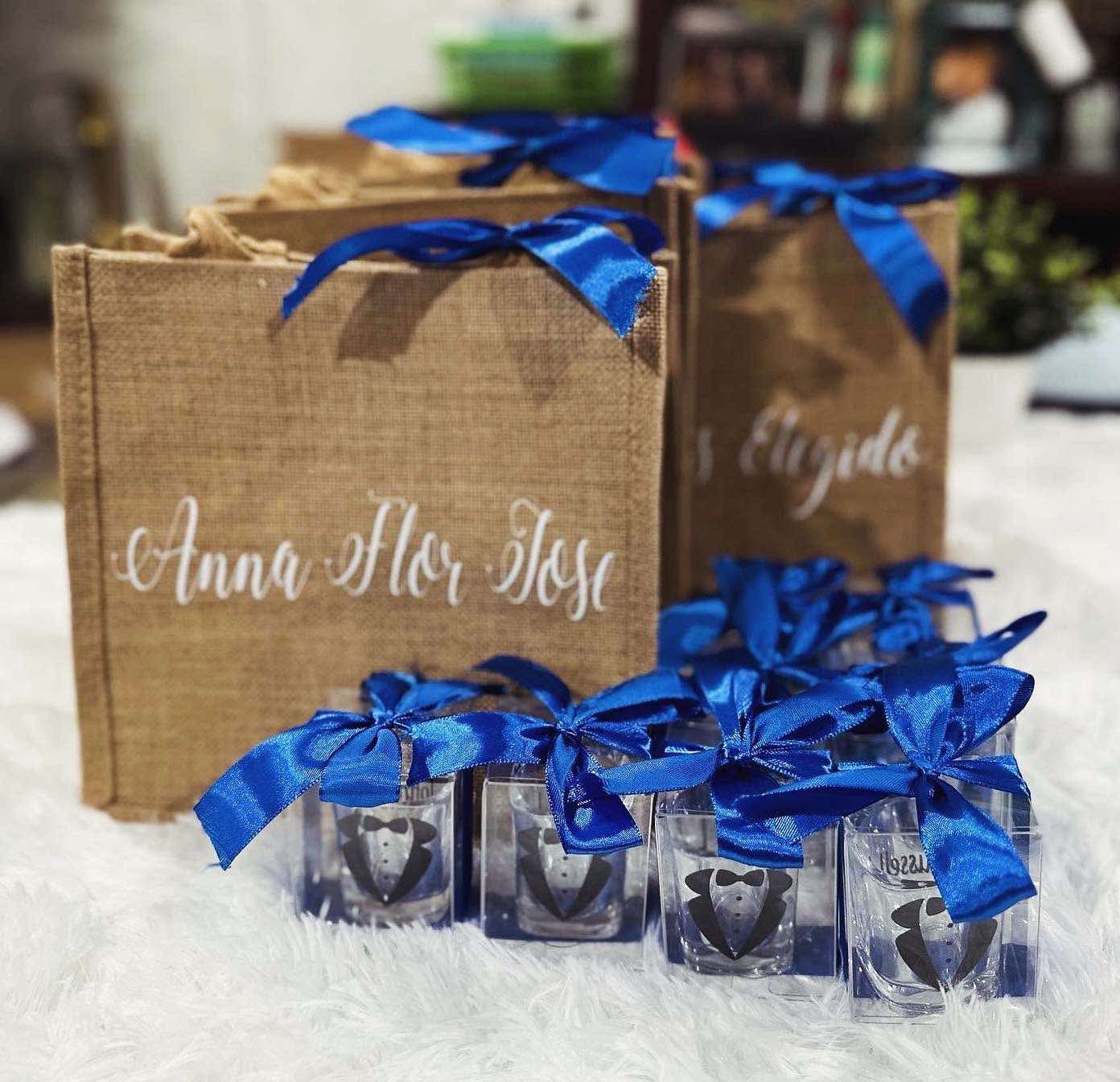 Personalized Burlap Gift Bags
